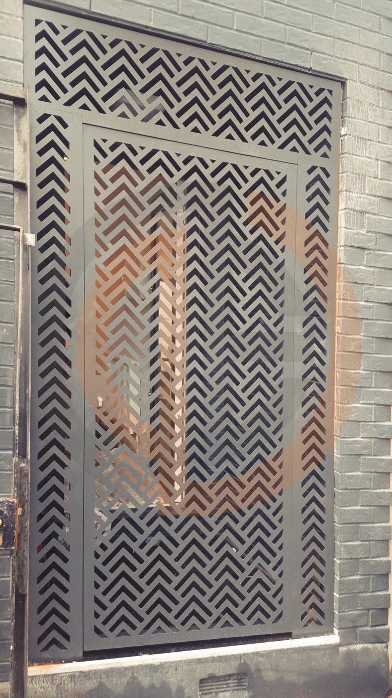 Front Entrance Gate, powder coated finish Hackney