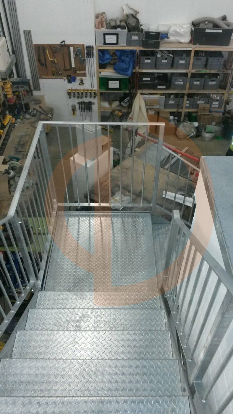 INTERNAL GALVAINSED STAIRS WARNER BROS STUDIOS WATFORD