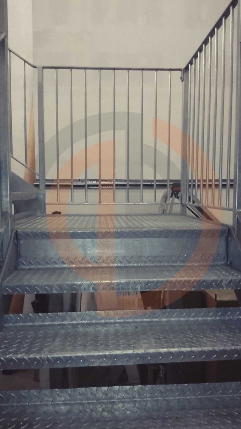 INTERNAL GALVAINSED STAIRS WARNER BROS STUDIOS WATFORD