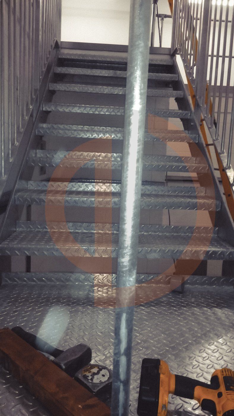 INTERNAL GALVAINSED STAIRS WARNER BROS STUDIOS WATFORD