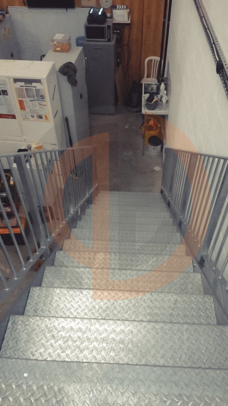 INTERNAL GALVAINSED STAIRS WARNER BROS STUDIOS WATFORD