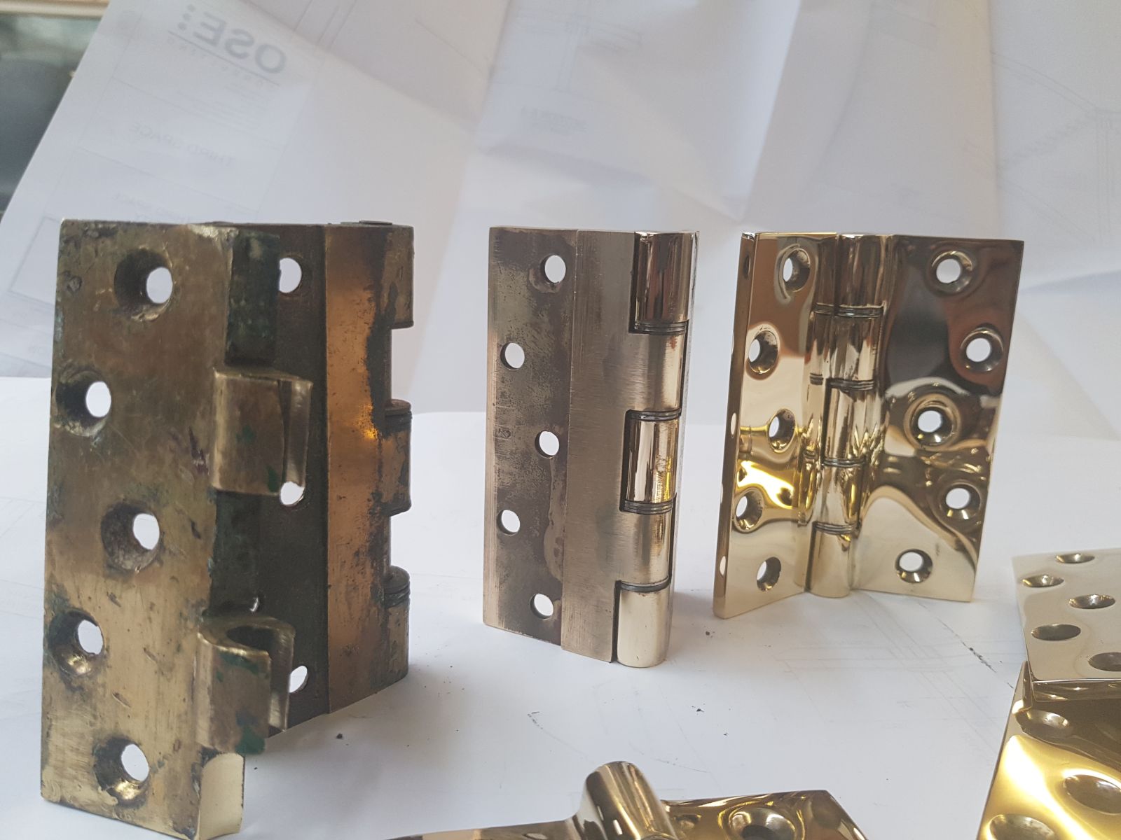 Brass hinges
