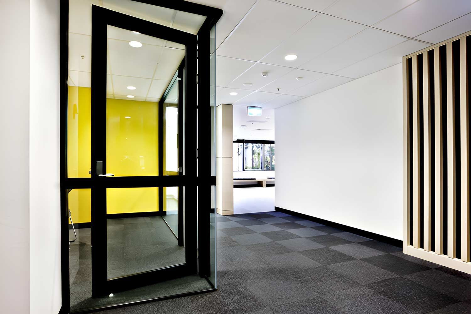 Office Hallway With Carpeted Floor — Flooring Direct Mid North Coast in Frederickton, NSW