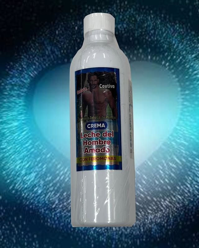 Bottle of cream labeled