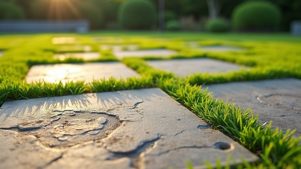 How to Install Pavers With Artificial Grass in Between