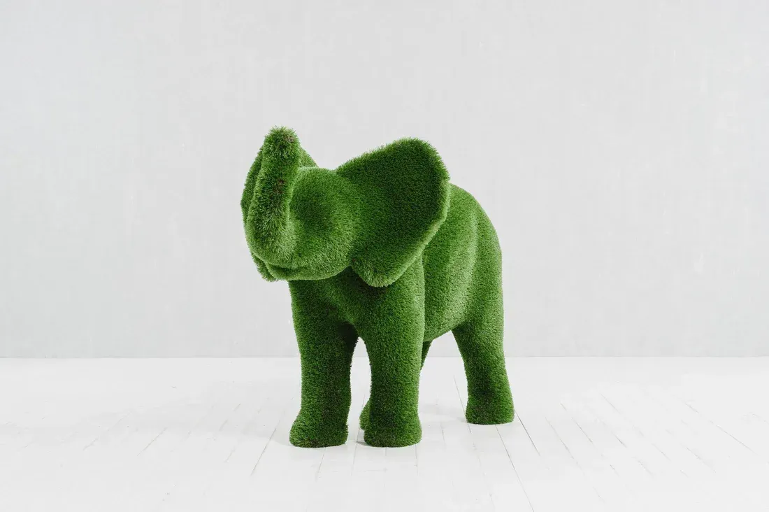 Turf elephant sculpture — Synthetic Turf Treasure Coast