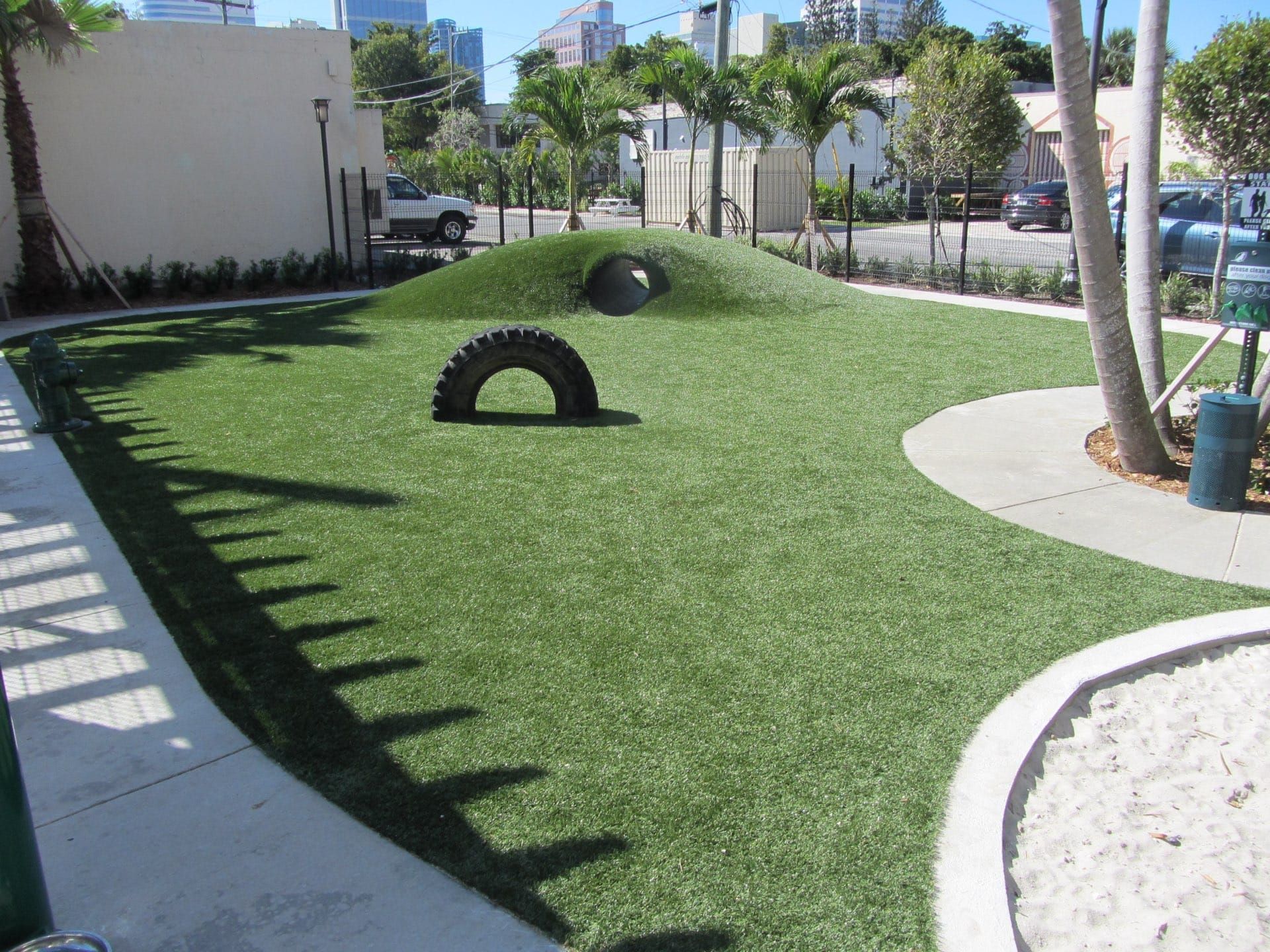 Commercial turf installation