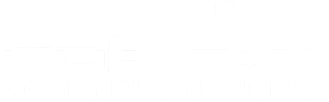 White logo on a white background.