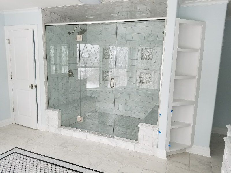 White Tile Wall Bathroom – Syracuse, NY – Luxury Glass