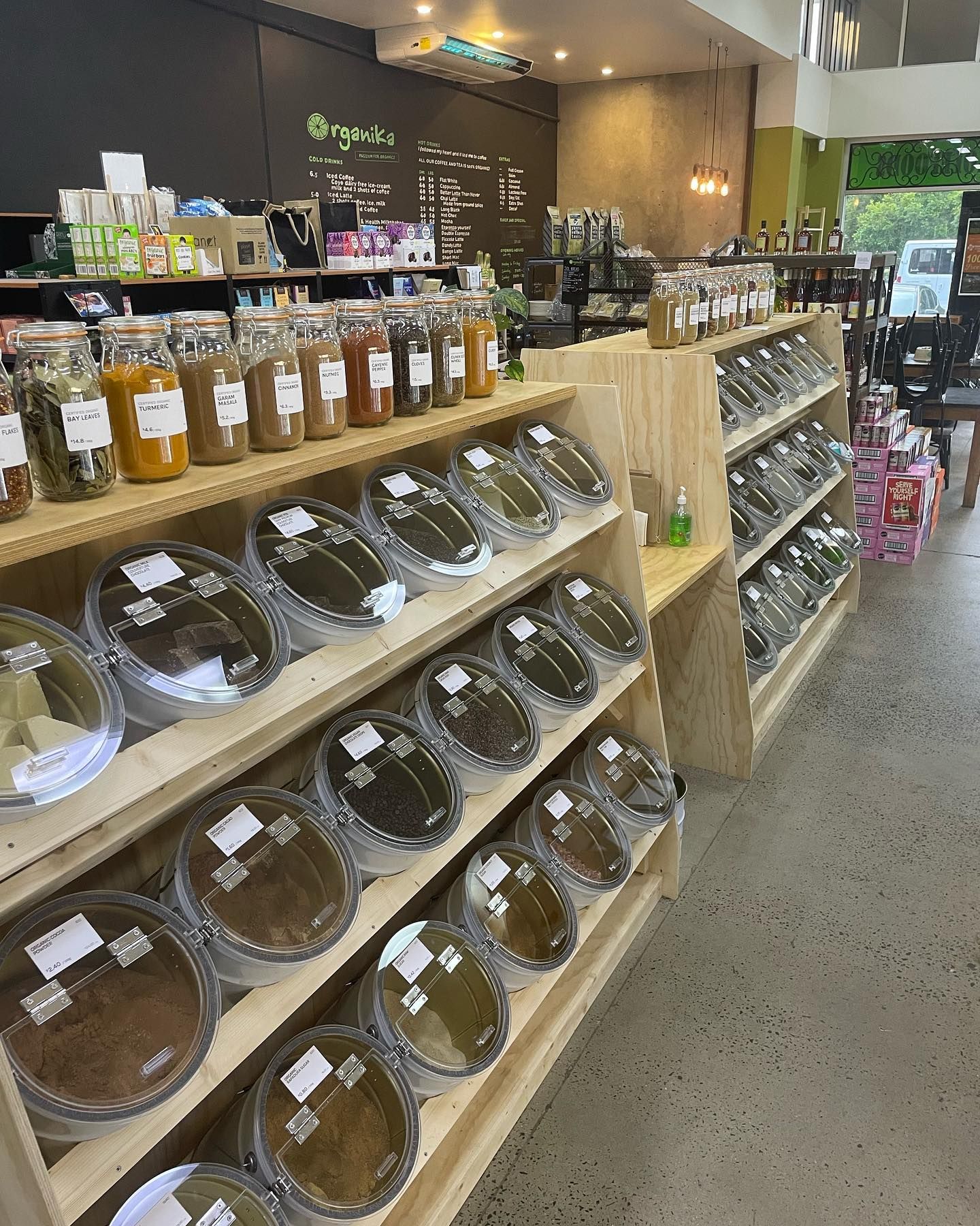 A Shelf Filled With Jars of Spices in a Store — Bent Plastics in Kunda Park, QLD