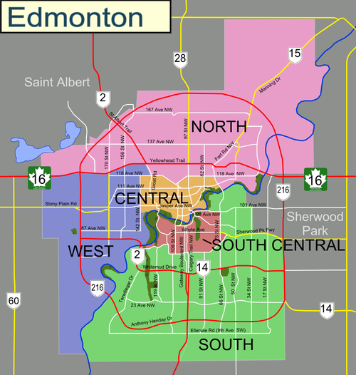 Edmonton Epoxy Metropolitan coverage area map