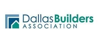 the dallas builders association logo is on a white background .