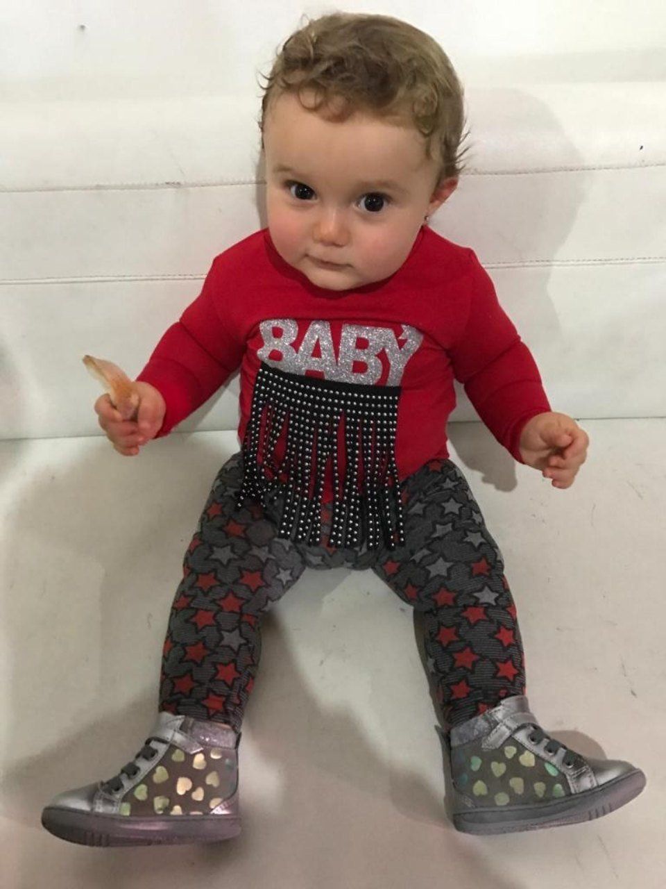 tutina blu e rossa per bimba