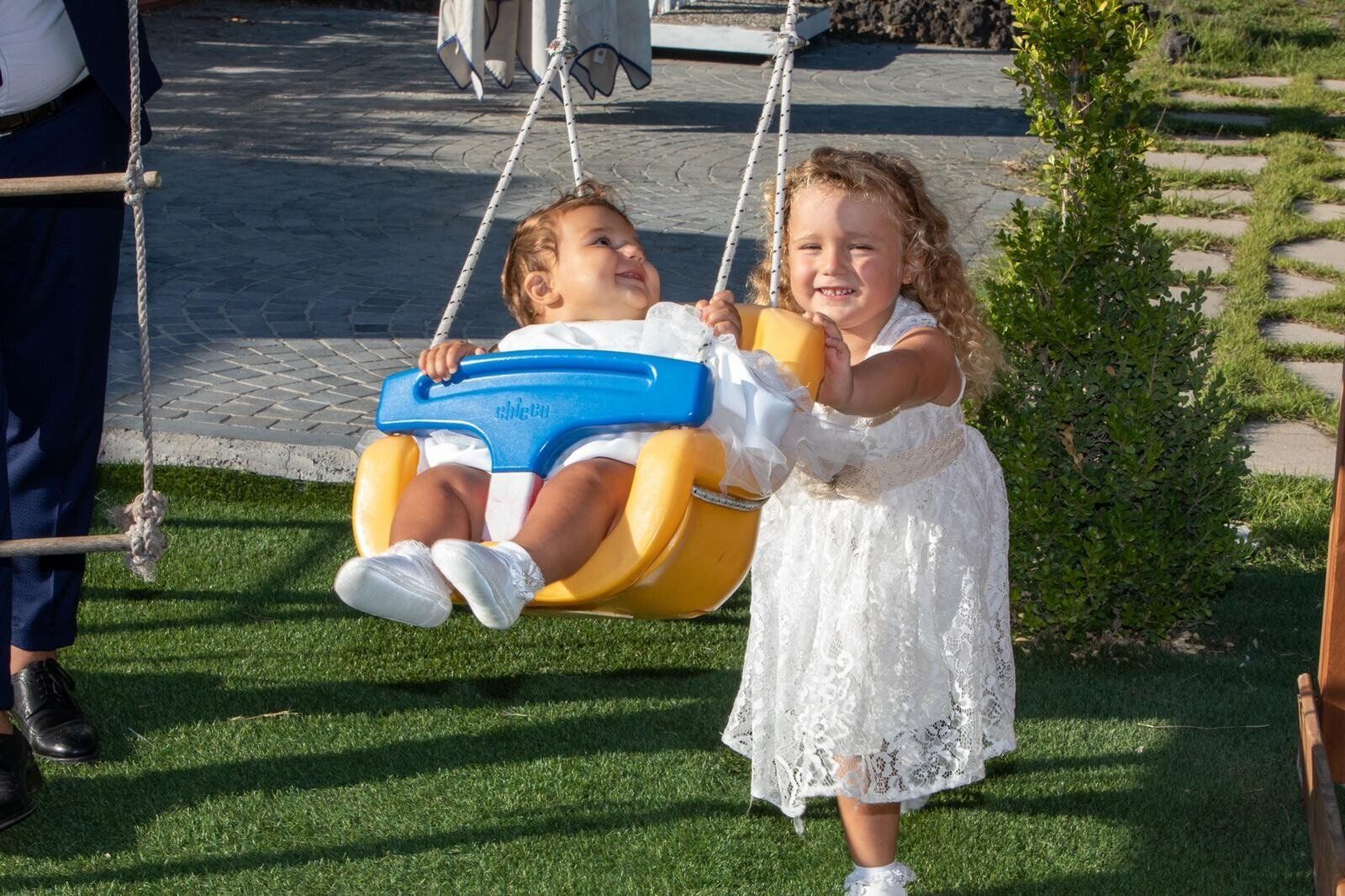 vestitino bianco per bambina