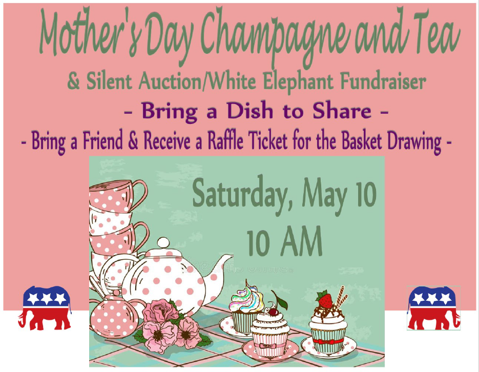A pink sign that says mother 's day champagne and tea