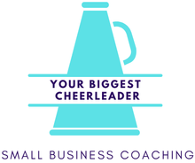 The logo for your biggest cheerleader small business coaching