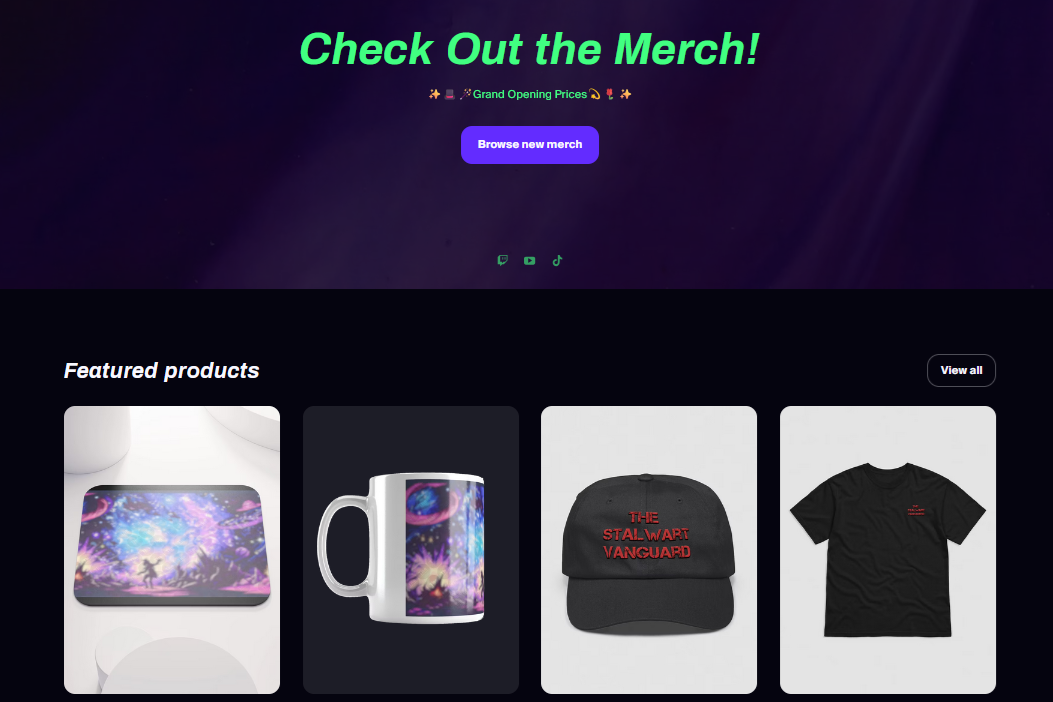 The Stalwart Vanguard Merch!