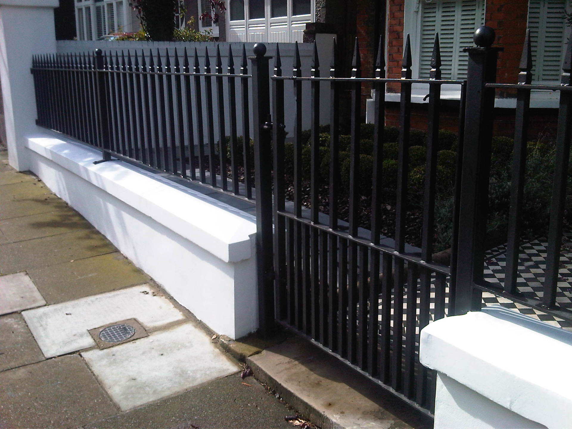 black colour metal fencing