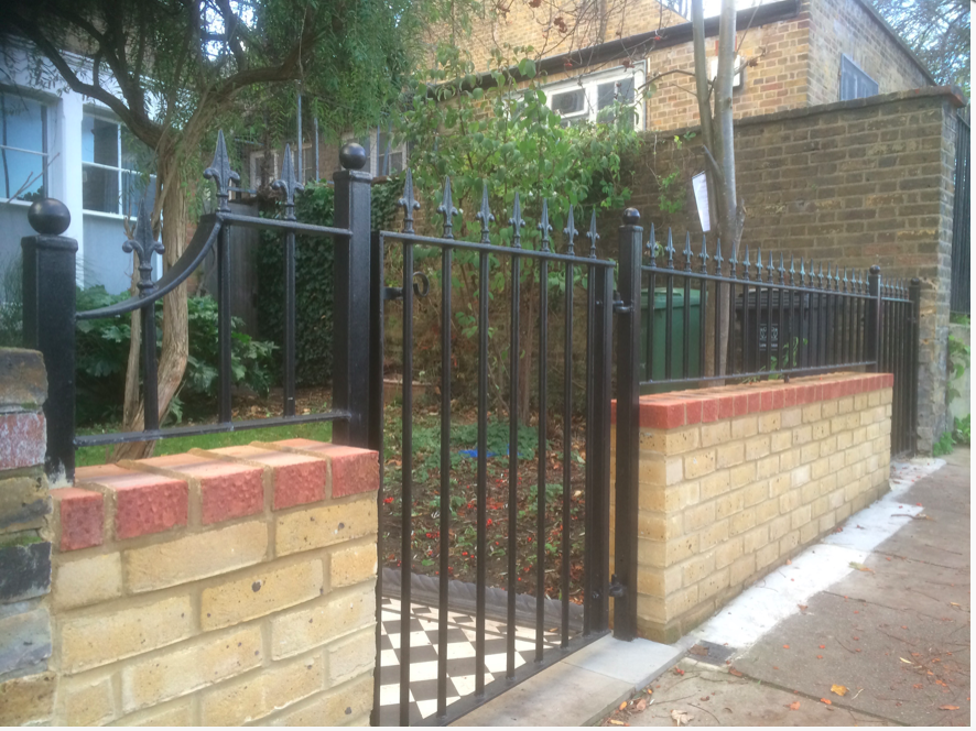 metal balustrades in white colour