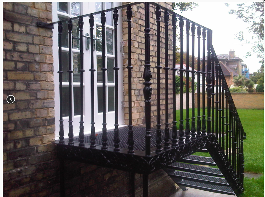 steel balustrades on the staircases