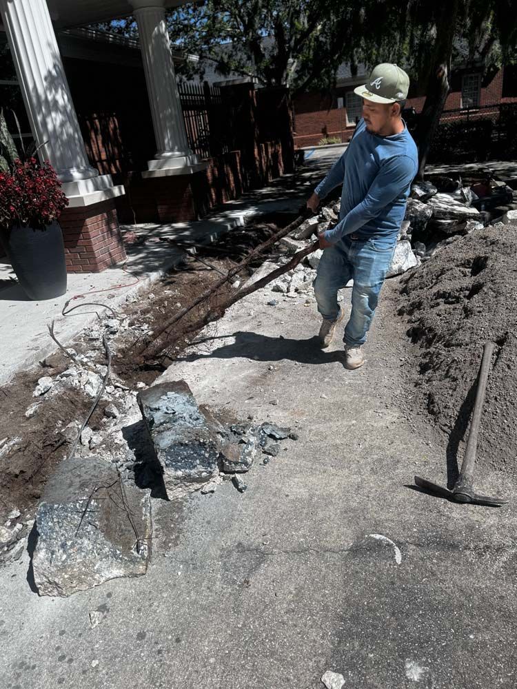 Man Removing Existing Concrete in Jacksonville, FL