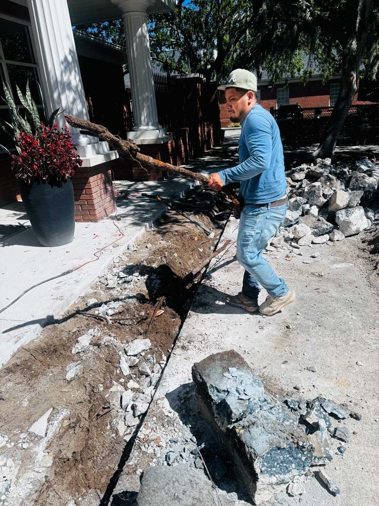 Man Working On A Concrete Replacement Service in Jacksonville, FL