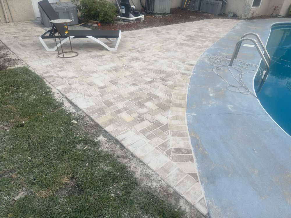 Installing Paver in the Pool Area