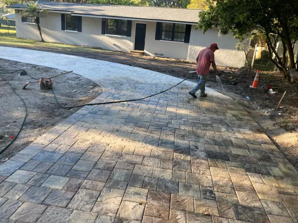 Removing Dirt on installed paver