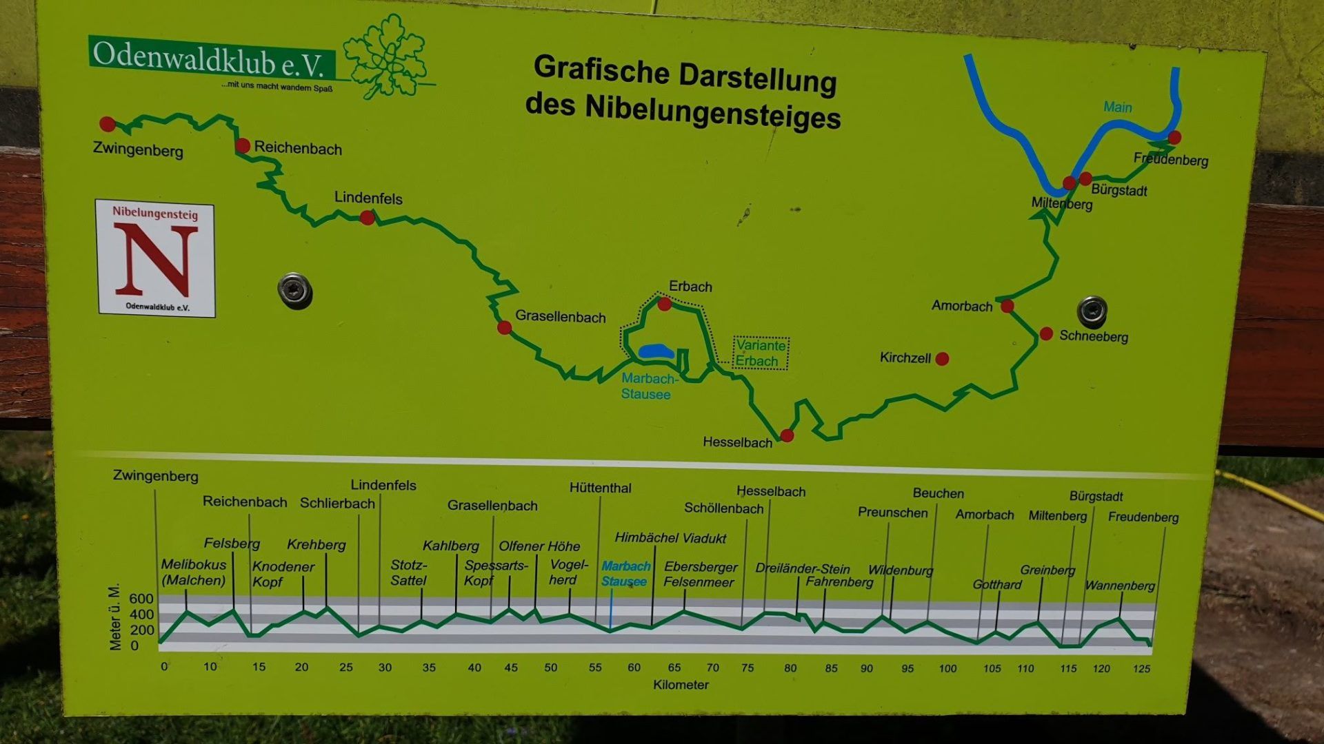Nibelungensteig - Zwingenberg nach Freudenberg 130 km durch den Odenwald