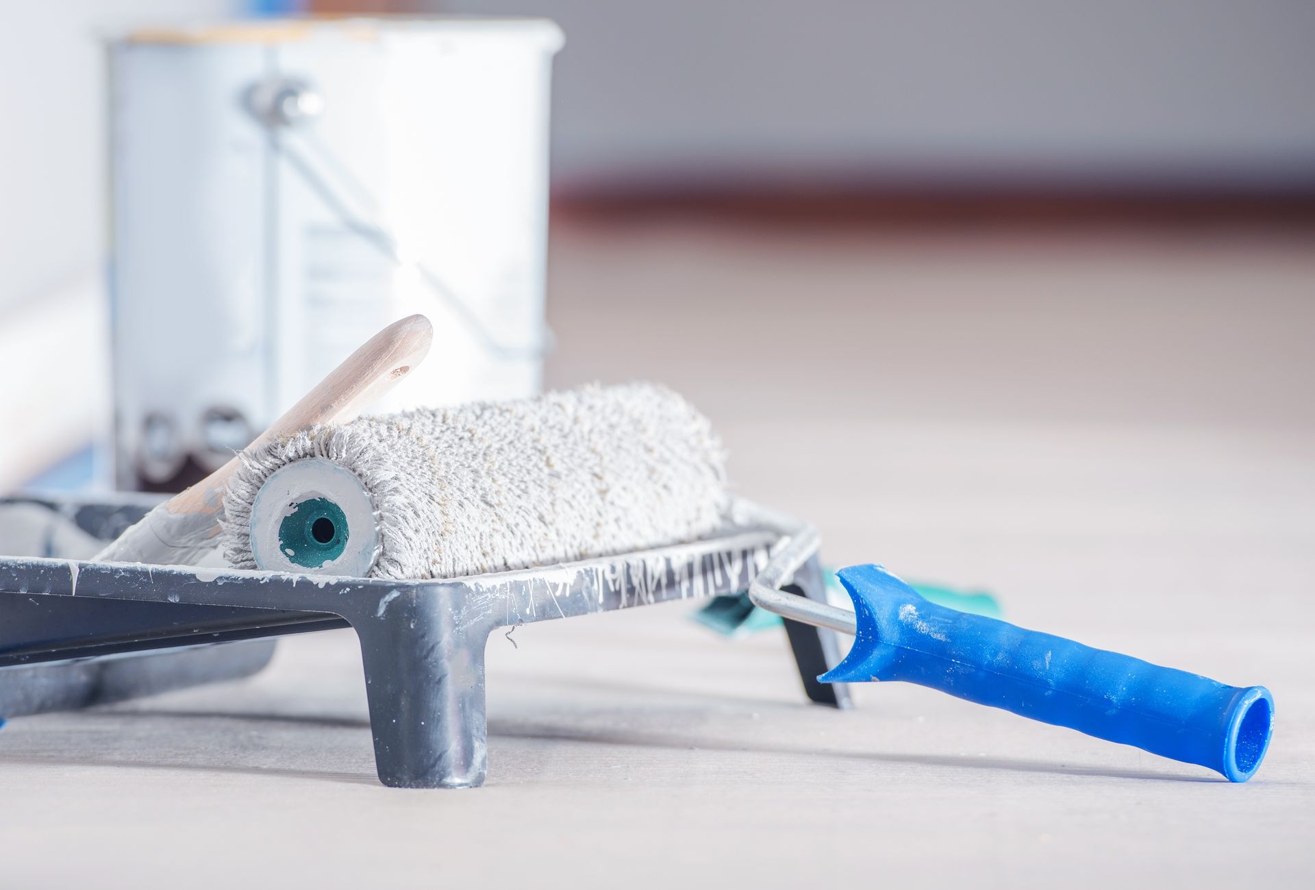 Close-up of high-quality tools used by our team for premium commercial painting services. Close-up of high-quality tools used by our team for premium commercial painting services.