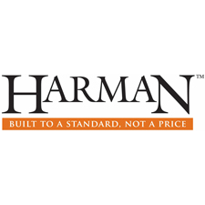 HARMAN logo with orange tagline, “Built to a standard, not a price.”