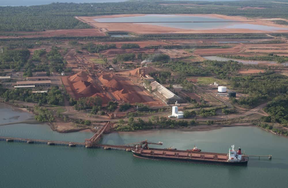 An Aerial View of a Large Ship Docked in a Harbor — SVS Auto Repairs & Dyno Tuning in Weipa, QLD