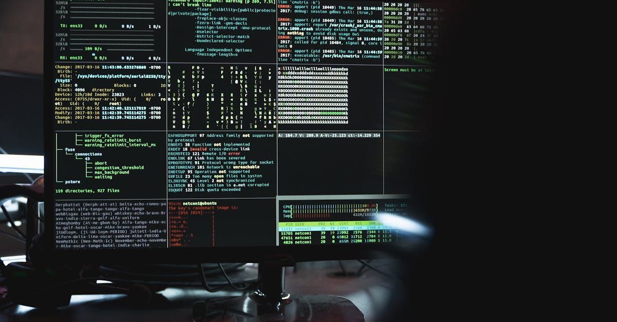 A computer monitor with a lot of programming code on it.