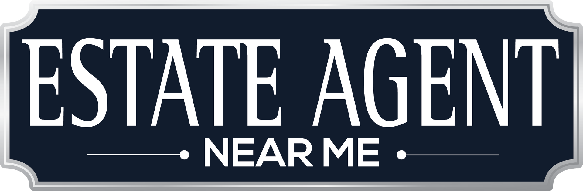 A badge that says estate agent near me recommended agent