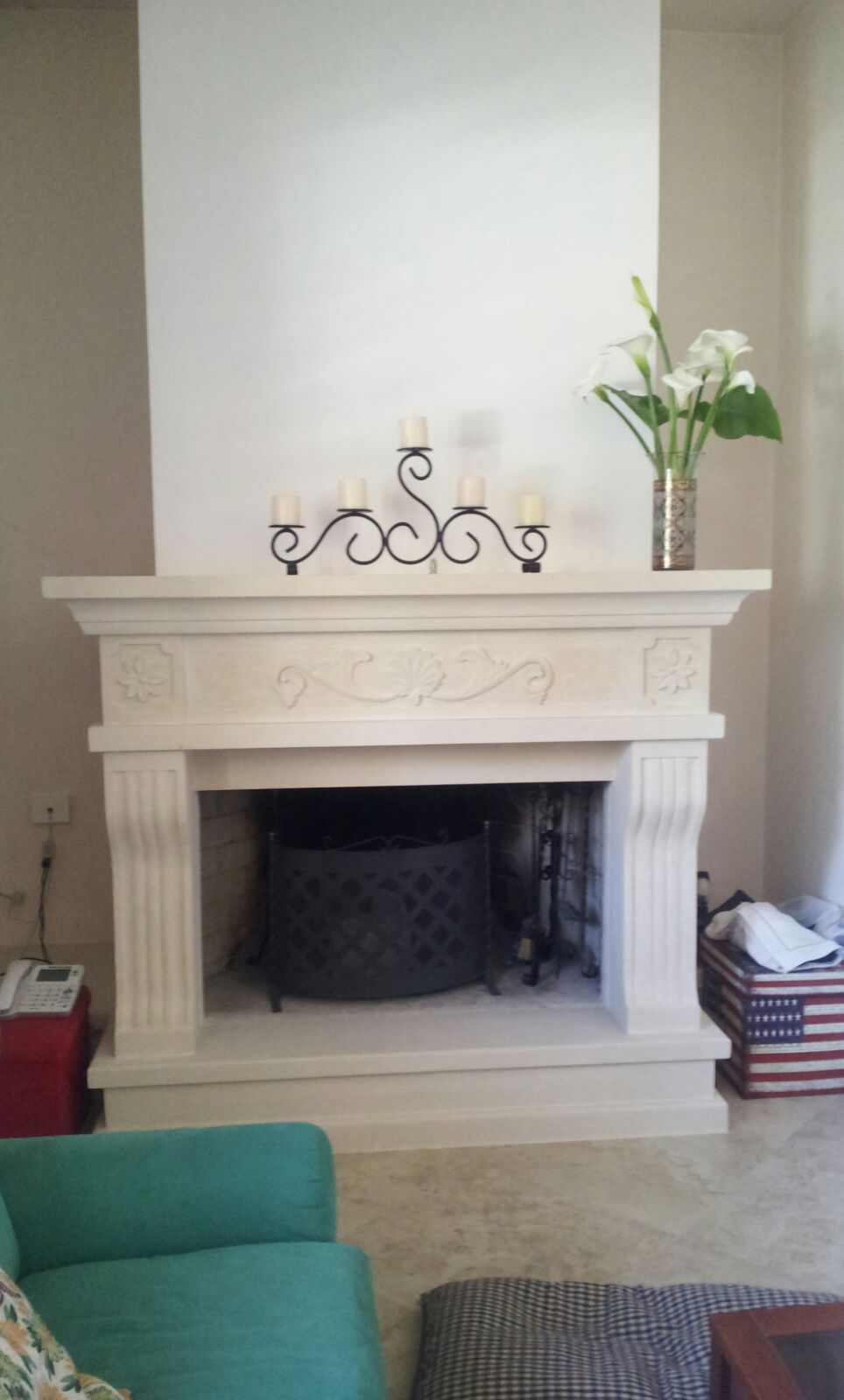 Caminetto in pietra leccese e carparo a Brindisi, Lecce, Taranto