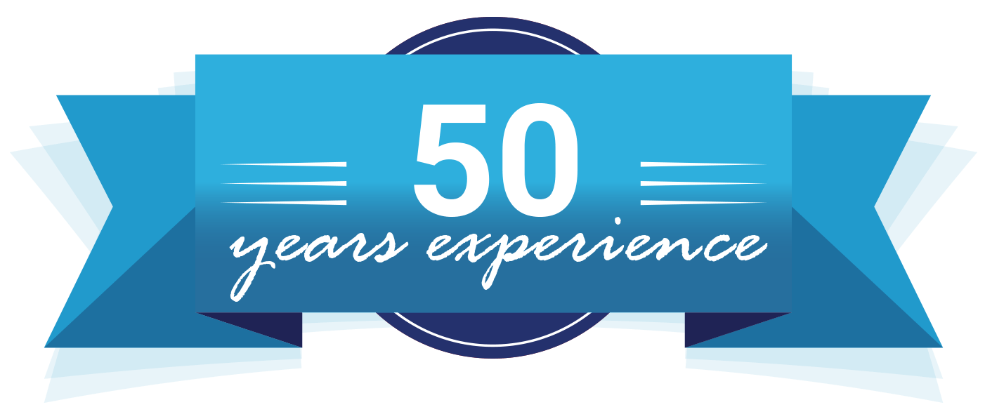 50 years’ experience logo
