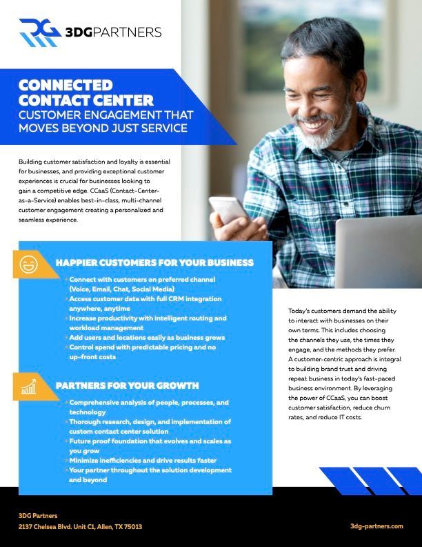 Flyer for 3DG Partners,