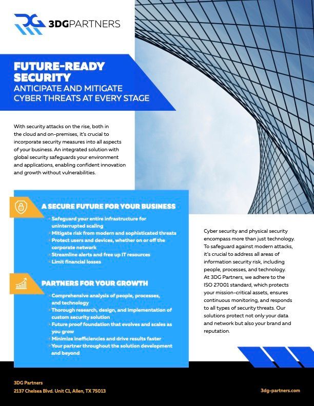 Brochure for 3DG Partners