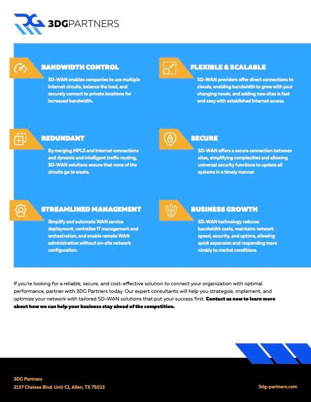 A brochure for 3DG Partners 