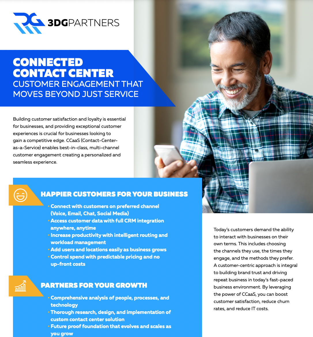 Flyer promoting 3DG Partners' 