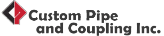 the logo for custom pipe and coupling inc.