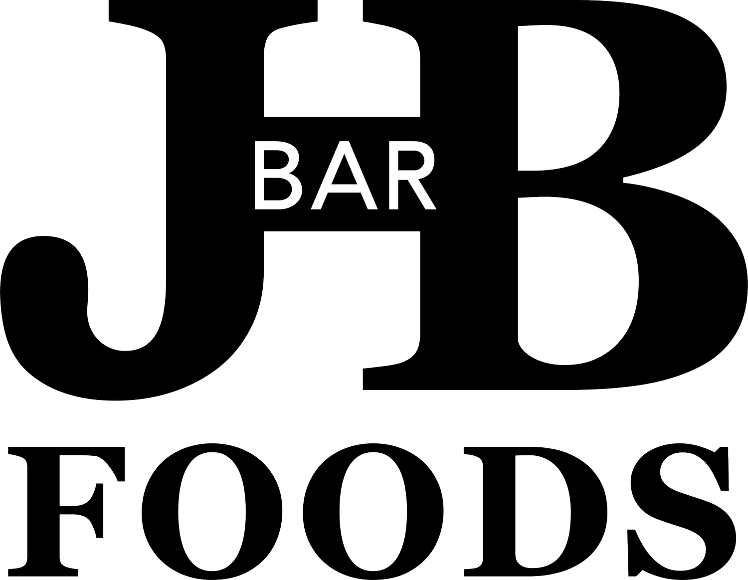 a black and white logo for jb bar foods