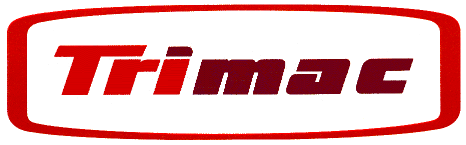 a red trimac logo on a white background