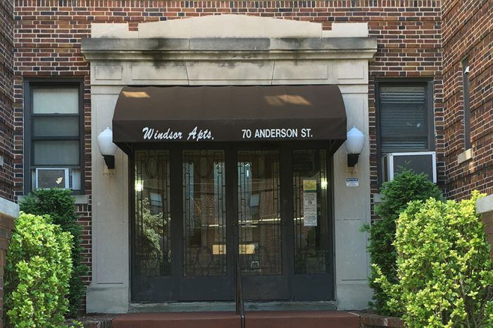 Front View of Windsor Apartments Building