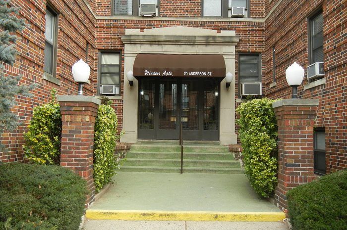 Front Door of Windsor Apartments