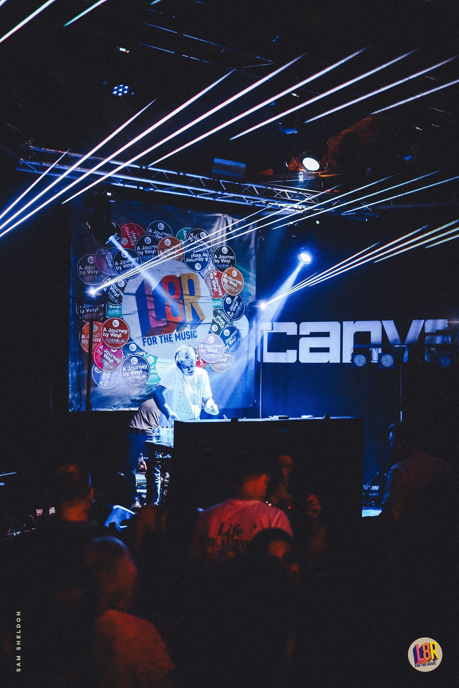 The word carve that is on a stage