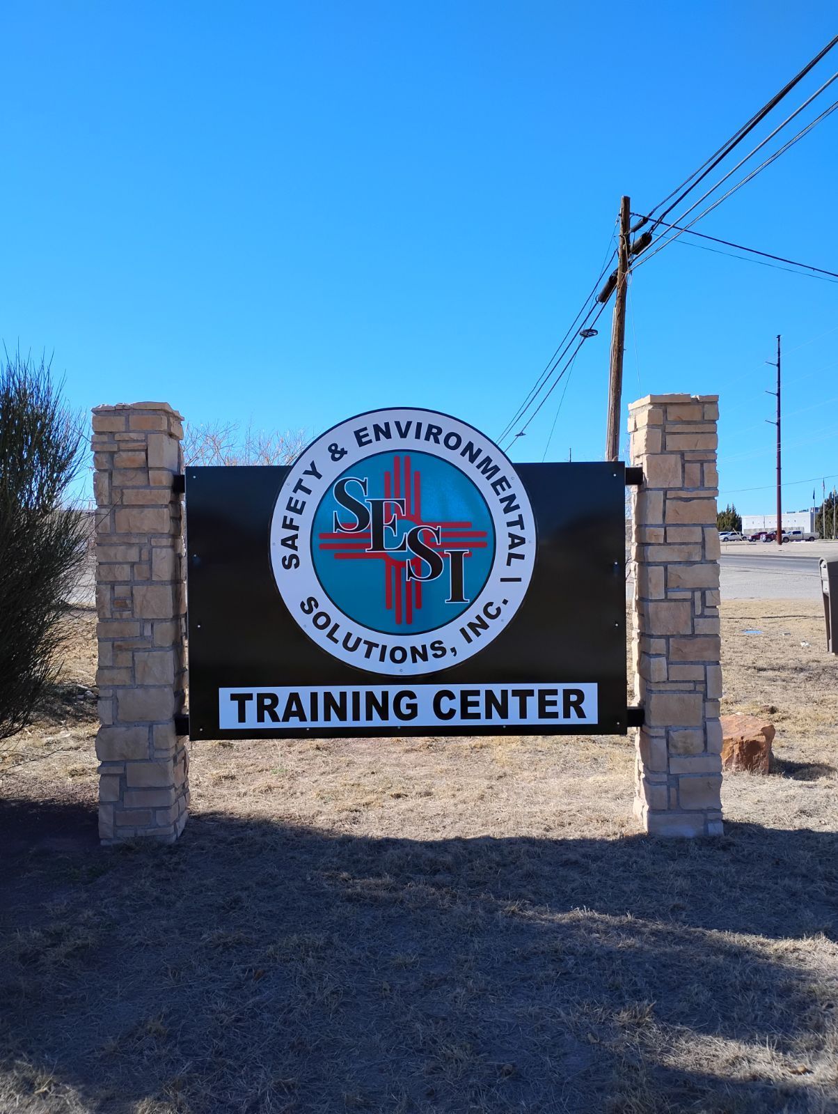A sign for the safety and environmental solutions training center