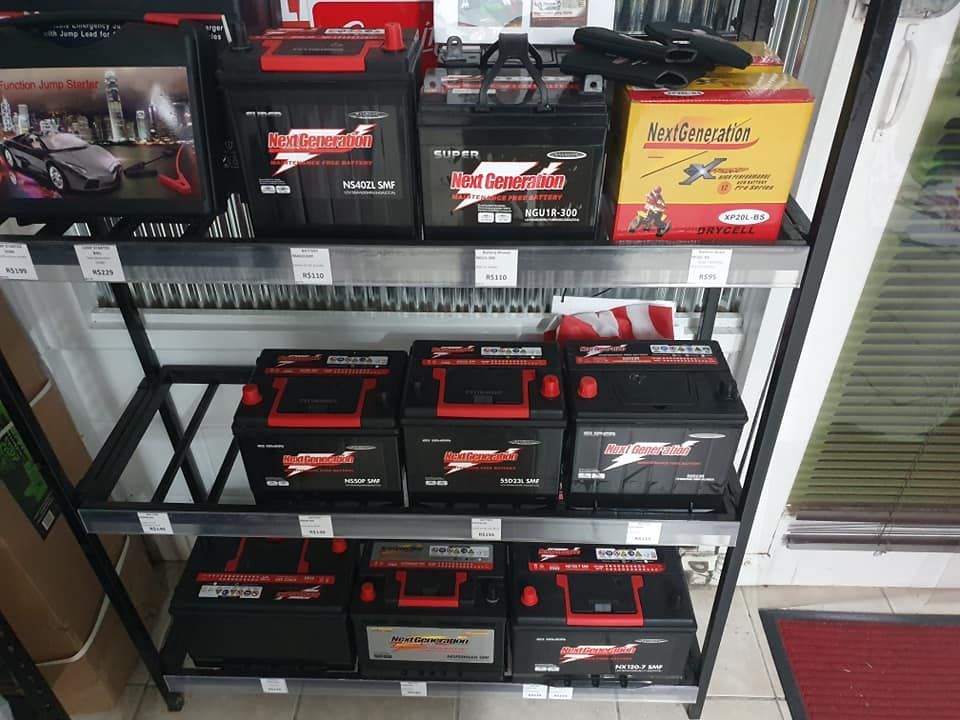 Batteries On Shelf — Goodall's Automotive Services & Wreckers in Cluden, QLD