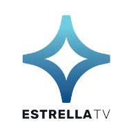 The estrella tv logo is a blue star with a white center.