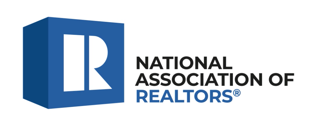 The national association of realtors logo is blue and white.